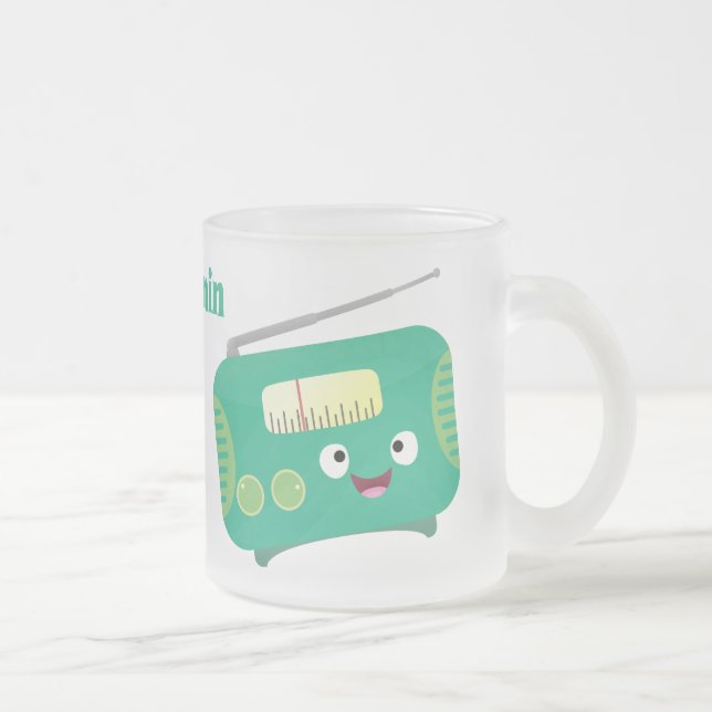 Caneca De Café Vidro Jateado Um desenho animado e divertido (Direita)