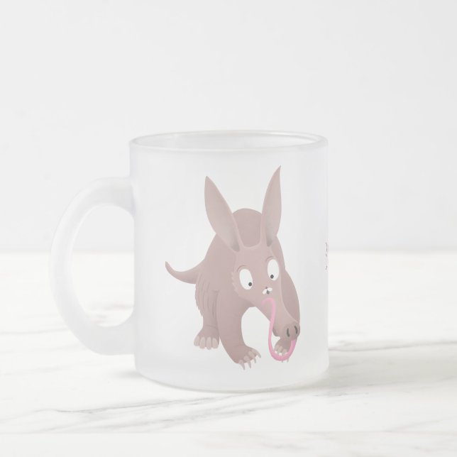 Caneca De Café Vidro Jateado Um desenho animado engraçado (Esquerda)
