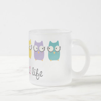 Caneca De Café Vidro Jateado Uma caneca ou um vidro colorido da vida
