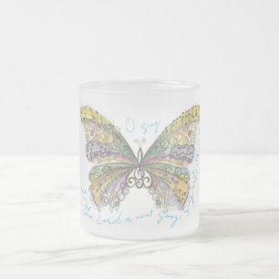 Caneca De Café Vidro Jateado Uma Nova Canção