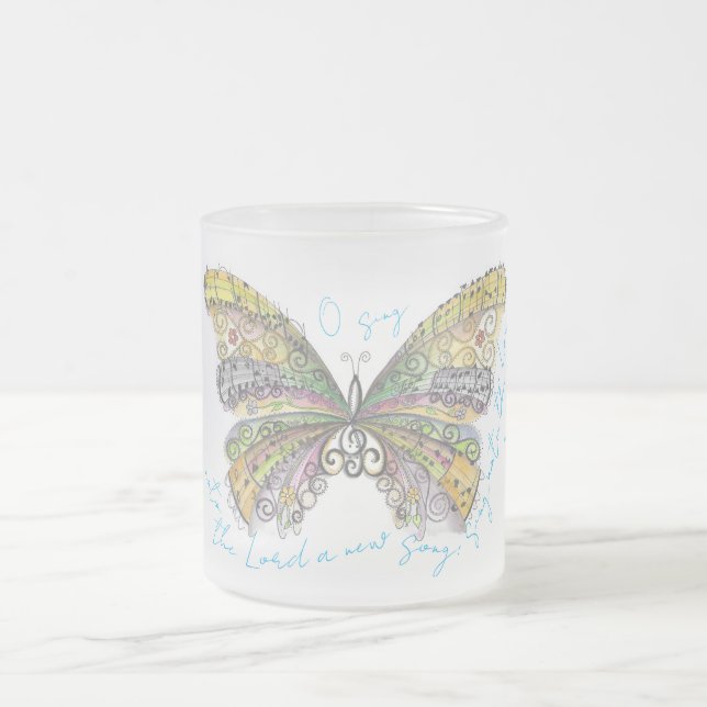 Caneca De Café Vidro Jateado Uma Nova Canção (Centro)