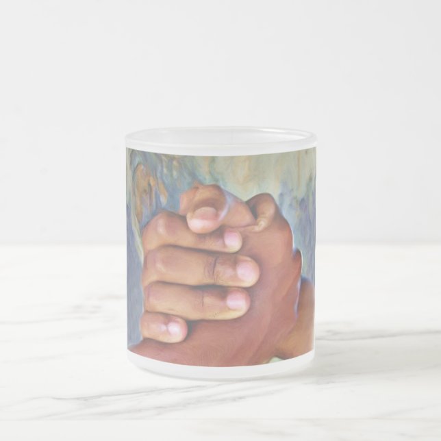 Caneca De Café Vidro Jateado Unidade e esperança_ (Centro)