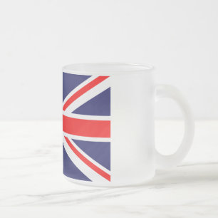 Caneca De Café Vidro Jateado Union Jack - Bandeira do Reino Unido