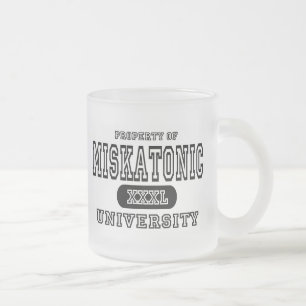 Caneca De Café Vidro Jateado Universidade de Miskatonic