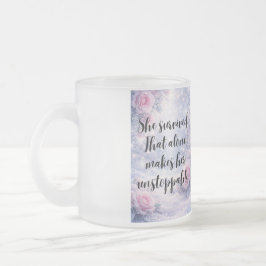 Caneca De Café Vidro Jateado Unstoppable by Survival Inspirational Affirmation