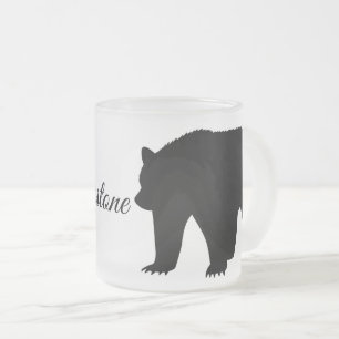 Caneca De Café Vidro Jateado Urso de Caneca-Yellowstone do vidro de fosco