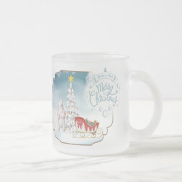 Caneca De Café Vidro Jateado Urso Polar e Fosco-Lama