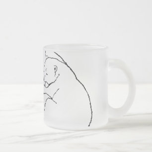 Caneca De Café Vidro Jateado Urso Polar Vidro Mata De Vidro Mãe E Cubs Urso Mu