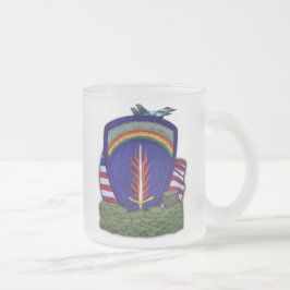 Caneca De Café Vidro Jateado USAB USAREUR patch vets Mug