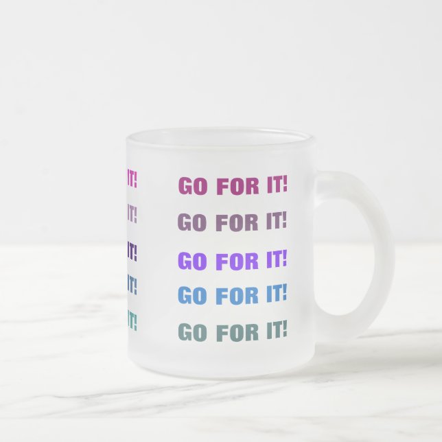 CANECA DE CAFÉ VIDRO JATEADO VÁ LÁ! (Direita)