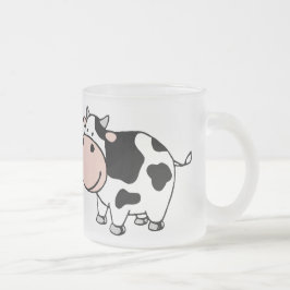 Caneca De Café Vidro Jateado Vaca
