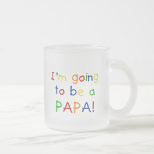 Caneca De Café Vidro Jateado Vai ser um Papa - Cores Primárias