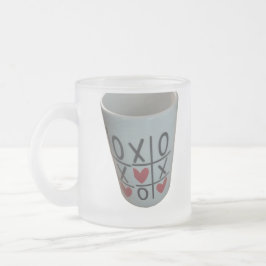 Caneca De Café Vidro Jateado valentines tick tok  toe mug