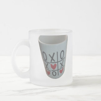 Caneca De Café Vidro Jateado valentines tick tok  toe mug