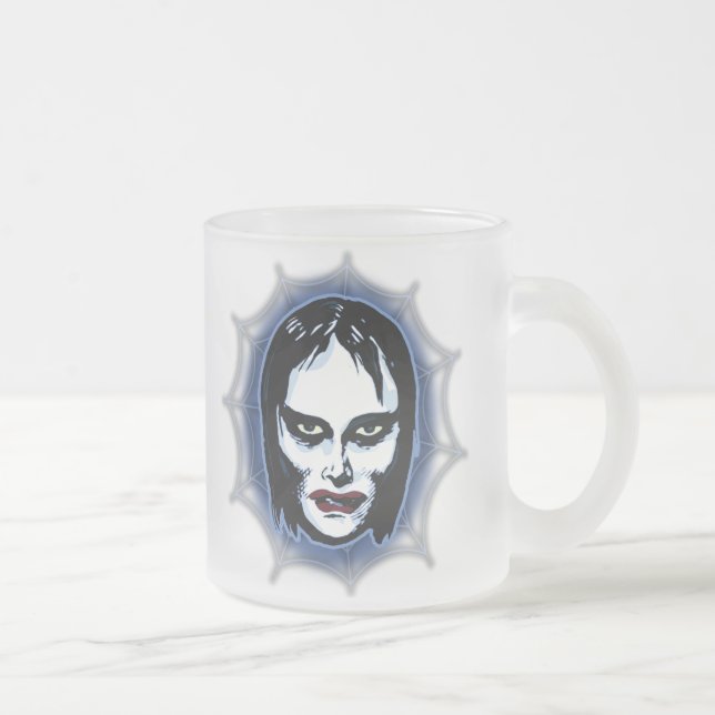Caneca De Café Vidro Jateado Vampire Girl (horror) (Direita)