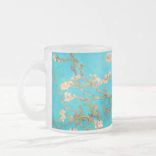 Caneca De Café Vidro Jateado Van Gogh Almond Blossoms