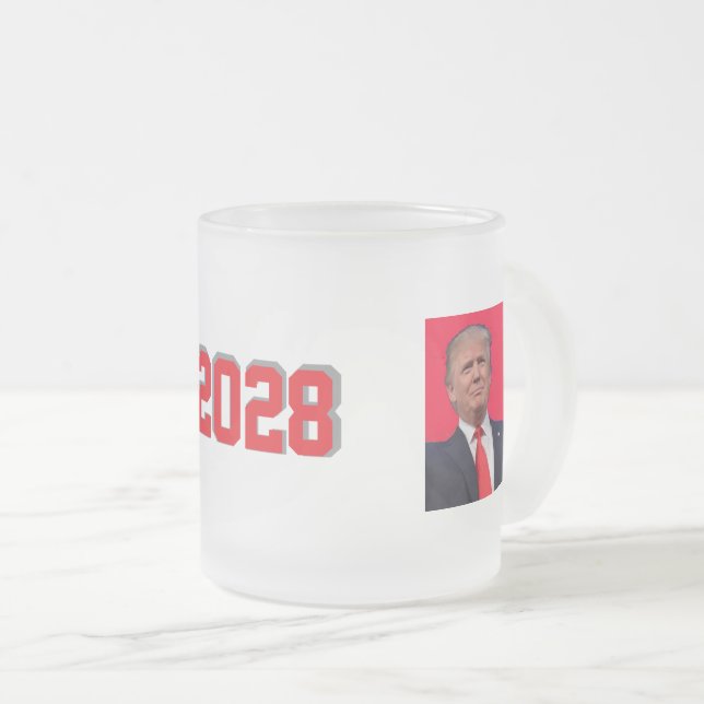 Caneca De Café Vidro Jateado Vance/Trump 2028 Mug (Frente Esquerda)