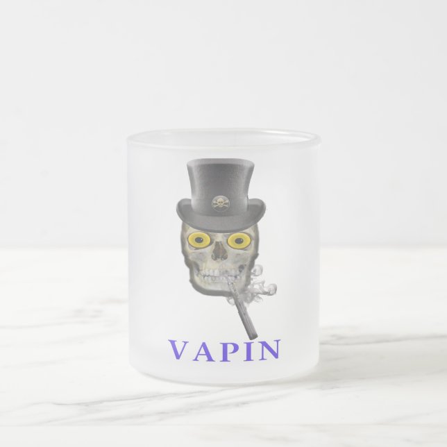 Caneca De Café Vidro Jateado Vaping (Centro)