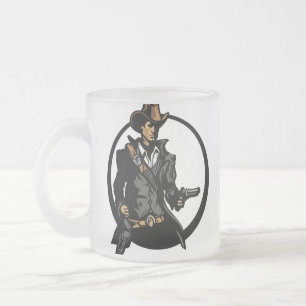 Caneca De Café Vidro Jateado Vaqueiro