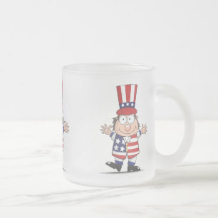 Caneca De Café Vidro Jateado Velho e Bom EUA