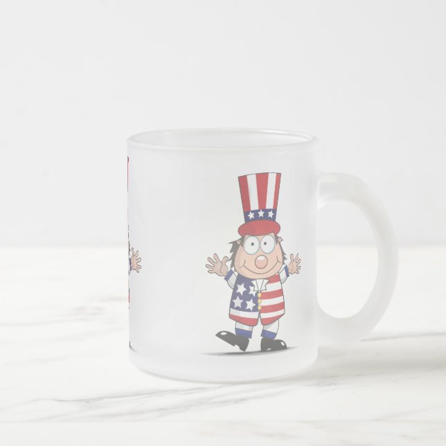 Caneca De Café Vidro Jateado Velho e Bom EUA (Direita)