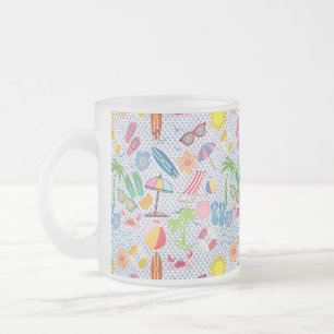 Caneca De Café Vidro Jateado Verão 01.b.Não BG