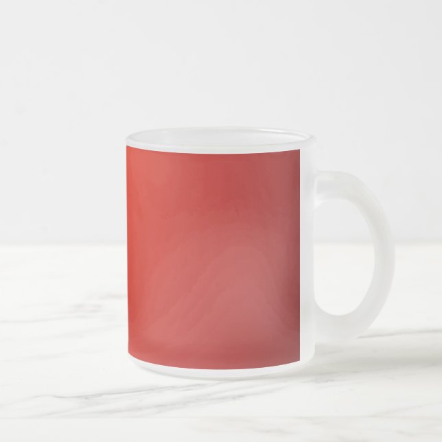 Caneca De Café Vidro Jateado Vermelho (Direita)