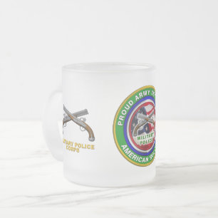 Caneca De Café Vidro Jateado Veterano do Exército Militar