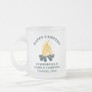 Caneca De Café Vidro Jateado Viagem de RV de Acampamento Familiar Feliz Campist