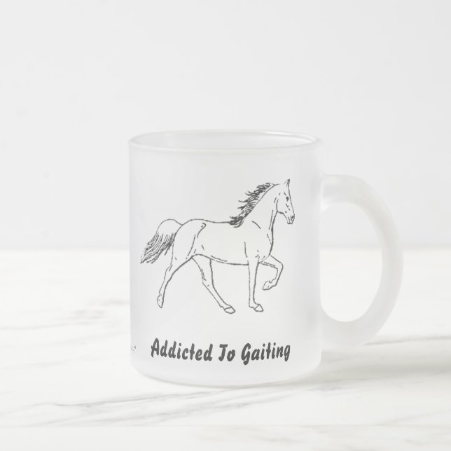 Caneca De Café Vidro Jateado Viciado a Gaiting (Direita)