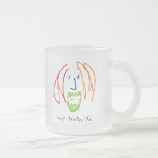 Caneca De Café Vidro Jateado Vida da verdade da maneira