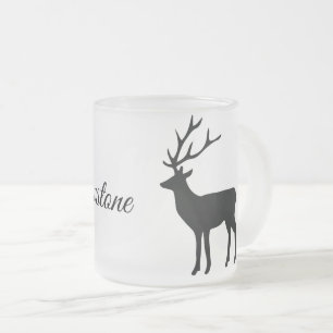 Caneca De Café Vidro Jateado Vidro fosco Cama-Yellowstone Deer
