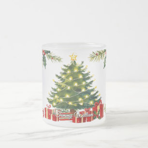 Caneca De Café Vidro Jateado Vintage cômoda tradicional Natal