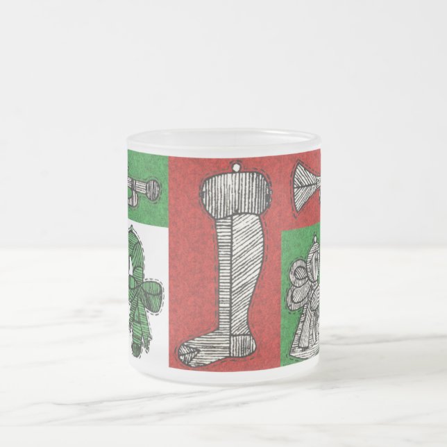 Caneca De Café Vidro Jateado Vintage Ornaments (Centro)