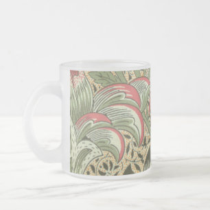 Caneca De Café Vidro Jateado Vintage William Morris Corncockle Flowers