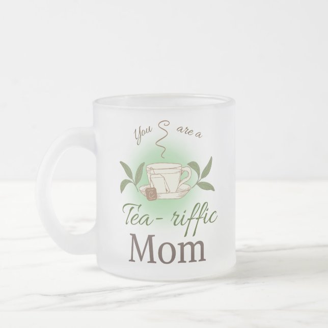 Caneca De Café Vidro Jateado Você é a mãe engraçada (Esquerda)