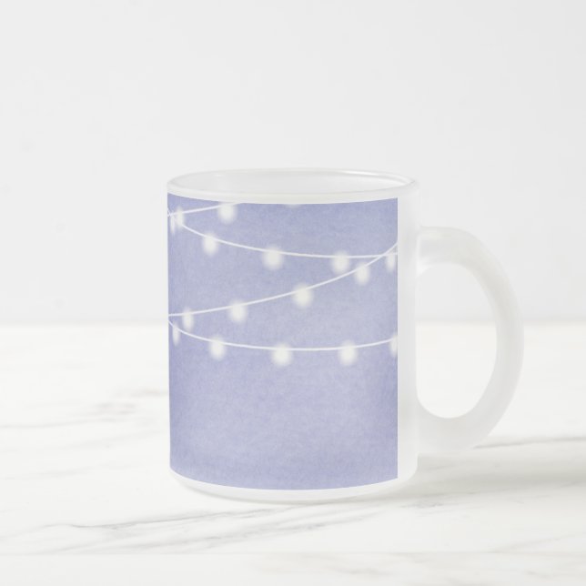 Caneca De Café Vidro Jateado Watercolor String Lights Mug (Direita)
