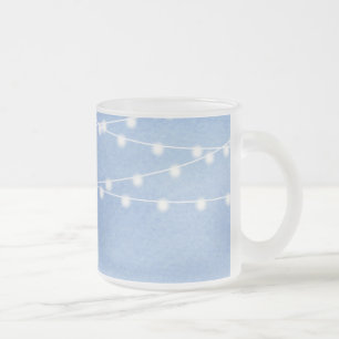 Caneca De Café Vidro Jateado Watercolor String Lights Mug