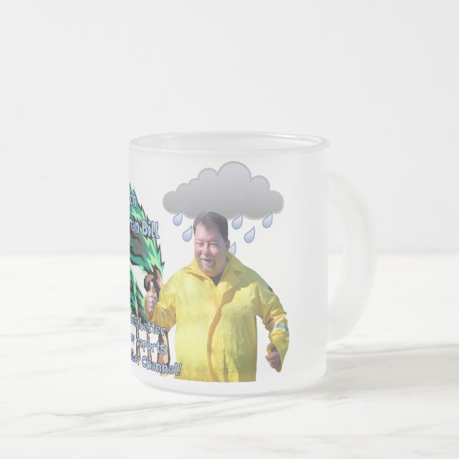 Caneca De Café Vidro Jateado Weatherman Bill (Frente Esquerda)