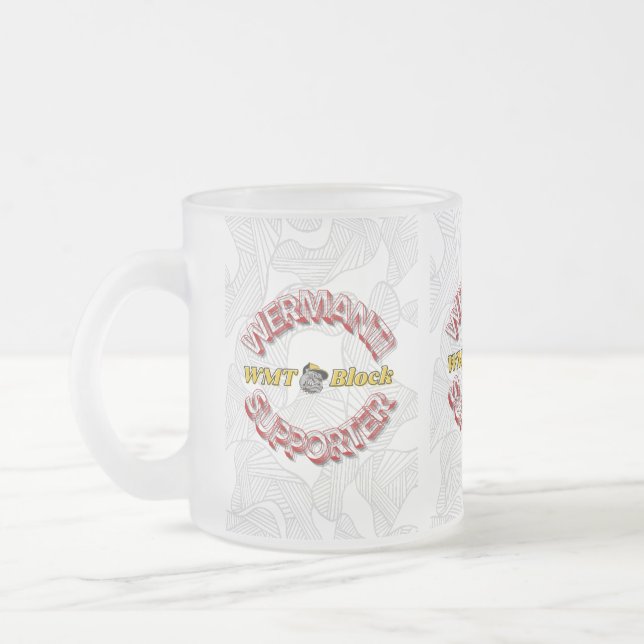 Caneca De Café Vidro Jateado Wermantis Supporter (Esquerda)