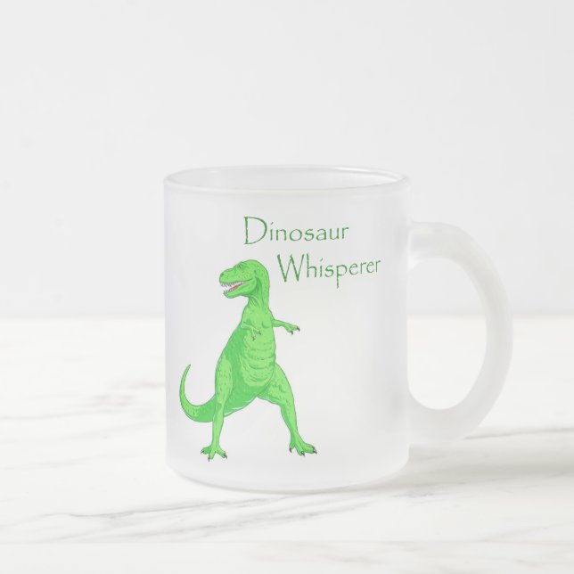 Caneca De Café Vidro Jateado Whisperer do dinossauro (Direita)