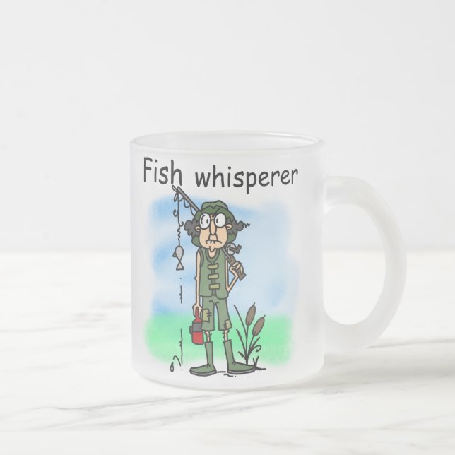 Caneca De Café Vidro Jateado Whisperer dos peixes (Direita)