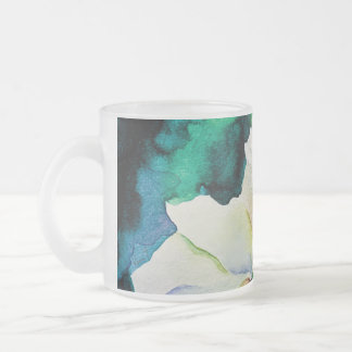 Caneca De Café Vidro Jateado White Rose Mug