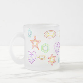 Caneca De Café Vidro Jateado White shapes mug