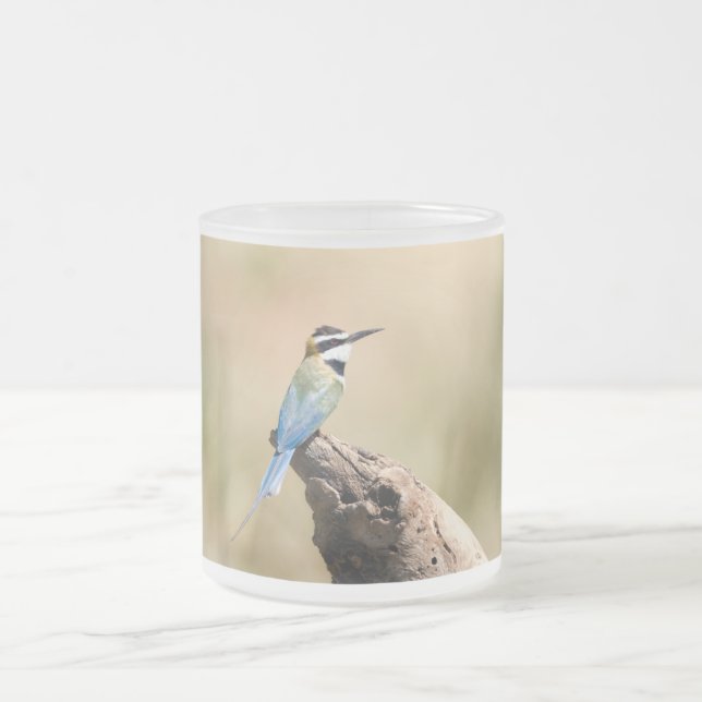Caneca De Café Vidro Jateado White throated Bee-eater (Centro)