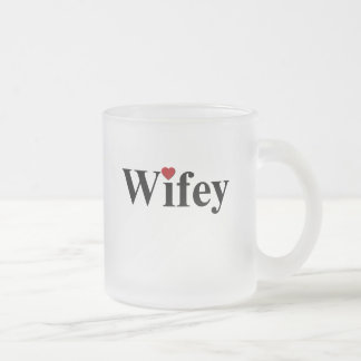 Caneca De Café Vidro Jateado Wifey