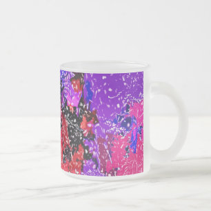 CANECA DE CAFÉ VIDRO JATEADO WILDFLOWERS