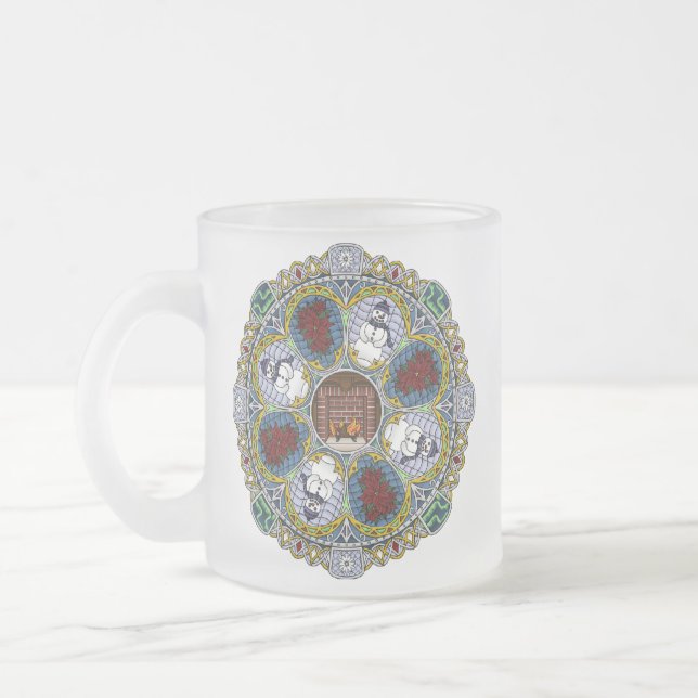 Caneca De Café Vidro Jateado Winter Nouveau Mug (Esquerda)