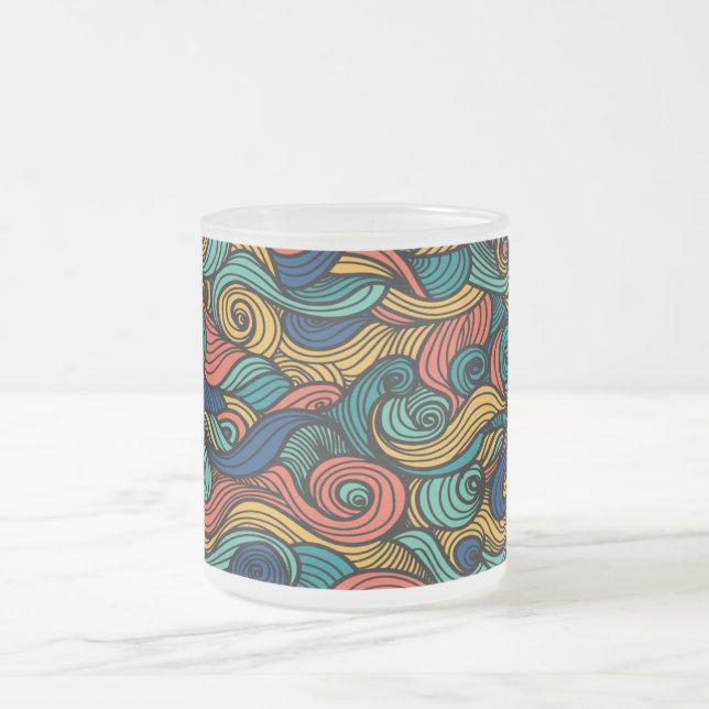 Caneca De Café Vidro Jateado Wool Topped paisley (Centro)