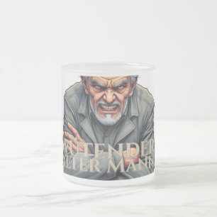 Caneca De Café Vidro Jateado Wütender Alter Mann - Ilustração de Cartoon